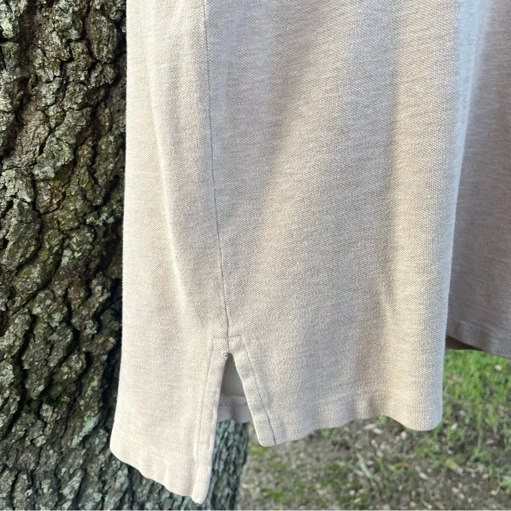 RALPH LAUREN TAN OATMEAL GRAY HORSE LOGO MENS SHORT SLEEVE POLO SHIRT COLLARED